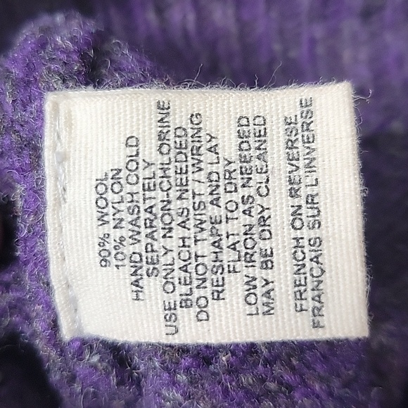 Anthropologie Moth Purple Wool Asymetrical Ruffle Button Up Cardigan - Picture 5 of 15